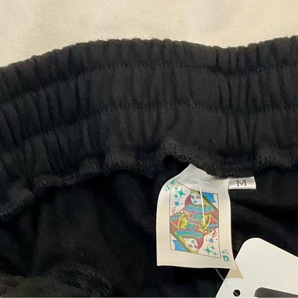 NWT size Medium Queen of Sparkles Black scattered rhinestone shorts - Picture 2 of 3